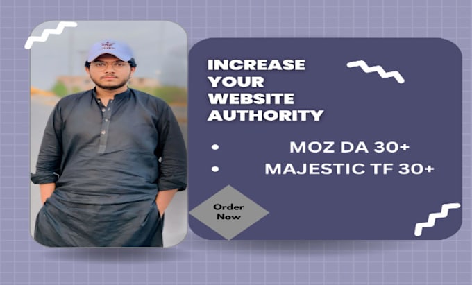 Gig Preview - Do increase moz domain authority 30 plus and majestic tf 30