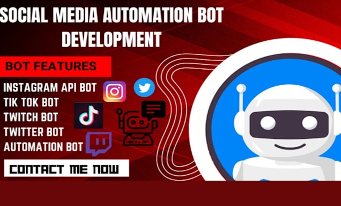 Gig Preview - Build instagram bot, tiktok bot, youtube bot, fb dm bot, mass dm bot