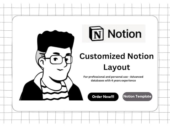 Gig Preview - Design notion template to organize your personal and business activities