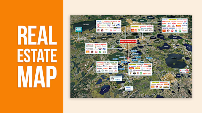 Gig Preview - Do commercial real estate aerial and illustrated map and for offering memorandum