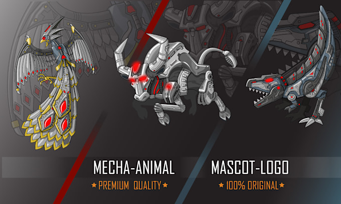 Gig Preview - Create modern mecha animal mascot logo for youtube or esport team