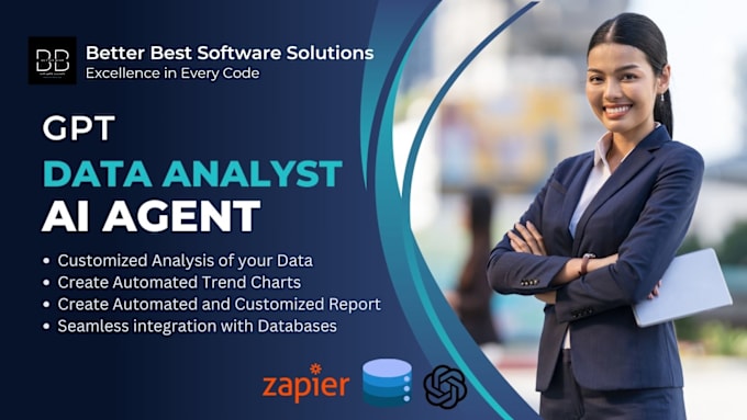 Gig Preview - Develop gpt data analyst agents for your business with zapier automation