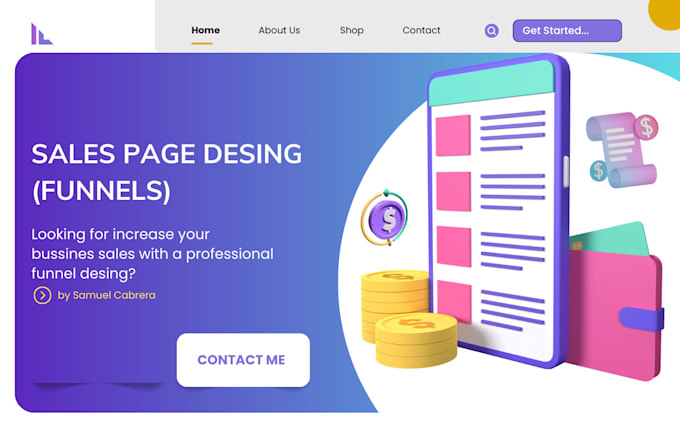 Gig Preview - Design a modern and professional sales pages funnels