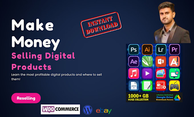 Gig Preview - Build a simple woocommerce website 15m digital reselling pack