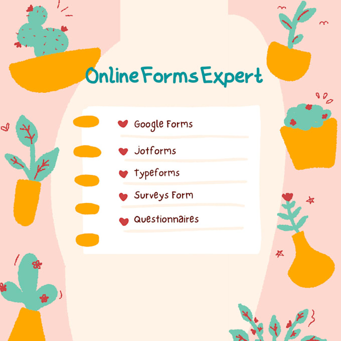 Gig Preview - Create google forms, typeforms and jotforms professionally