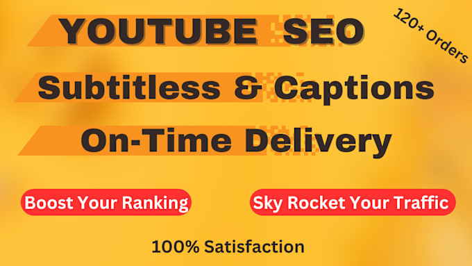 Gig Preview - Do youtube SEO, subtitles and captions service professionally