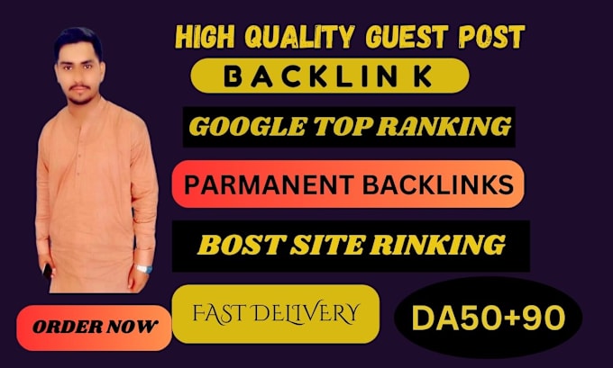 Gig Preview - Write and publish high da guest posts dofollow high authority backlinks