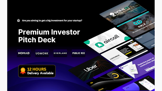 Gig Preview - Design an investor pitch deck for startups