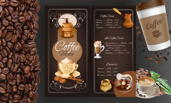 Gig Preview - Do food menu design for your cafe, bar or restaurant