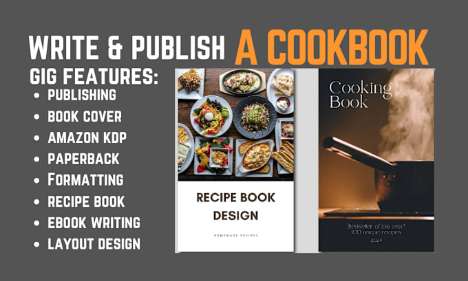 Gig Preview - Format, publish, edit my book, write recipes for cookbook recipe book and ebook