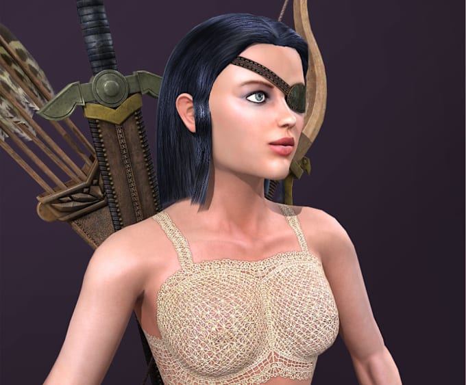 Bestseller - realistic 3d warrior,game character,vrm model,pbr, fur texture,2ddraw to 3d,nsfw