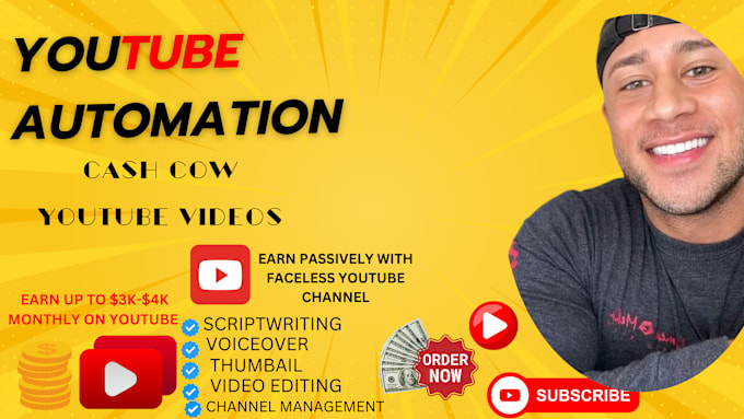 Gig Preview - Create automated cash cow youtube, cash cow videos, cash cow channel, cash cow