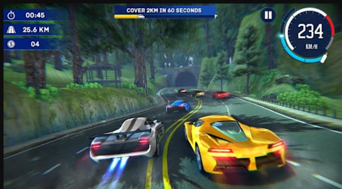 Gig Preview - Car race game for you within 12hr