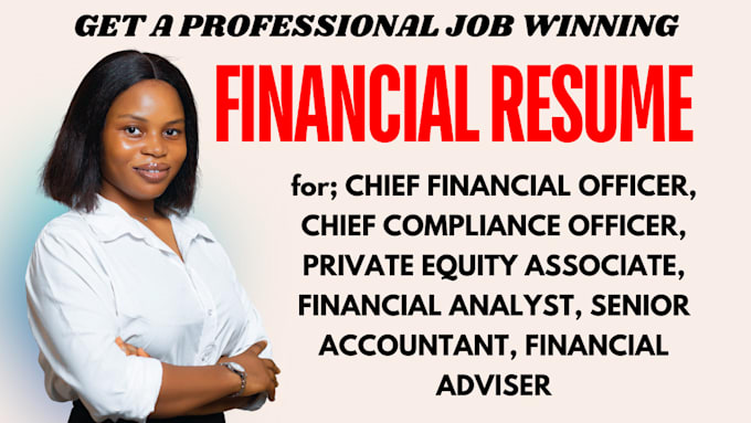 Gig Preview - Write a chief finance officer resume financial analyst financial adviser