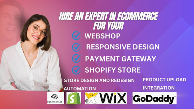 Bestseller - build webstore, webshop ecommerce hostinger, godaddy, wix,shopify, wix websit