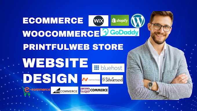 Bestseller - design ecommerce woocommerce printful web store on wordpress bluehost hostinger