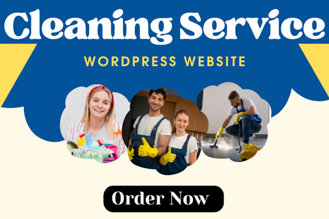 Gig Preview - Design cleaning services website on wordpress house cleaning