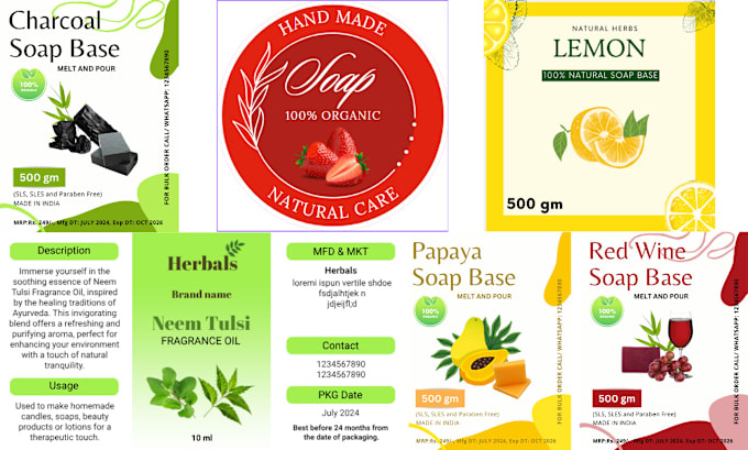 Gig Preview - Create beautiful soap label design for you