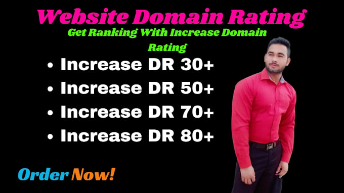 Gig Preview - Increase domain rating ahrefs DR 70 domain authority moz da