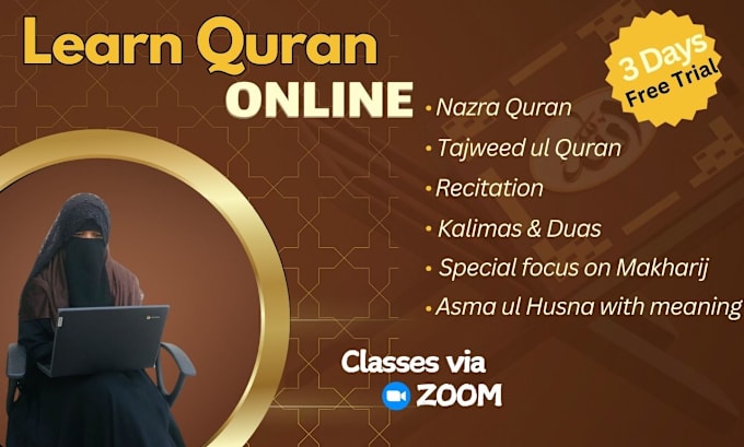 Gig Preview - Be your online female quran tutor, learn tajweed