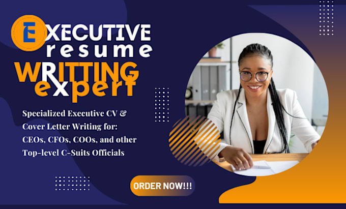 Gig Preview - Write executive resume and cover letter for senior, director, c level officials