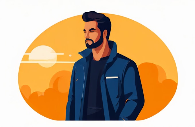 Gig Preview - Create unique flat vector illustrations for your project