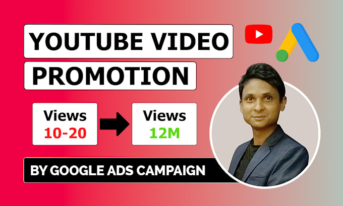 Gig Preview - Do organic youtube video promotion and channel promotion by google ads campaigns