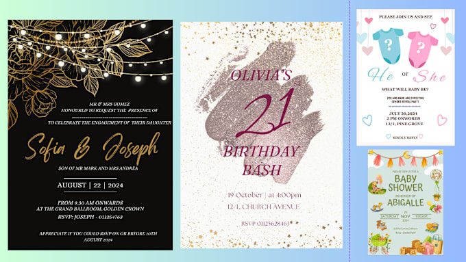 Bestseller - design wedding, birthday and any invitation card for you