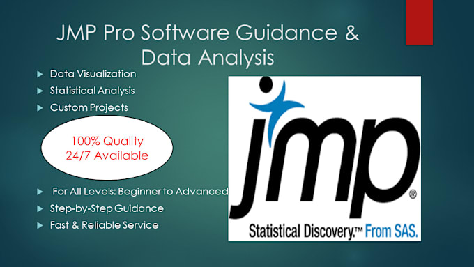 Gig Preview - Guide you to use jmp pro