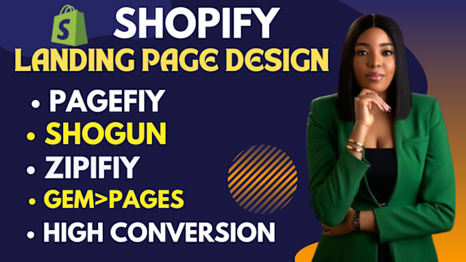 Gig Preview - Design shopify landing page or zipify to wordpress webbly wix amazon front