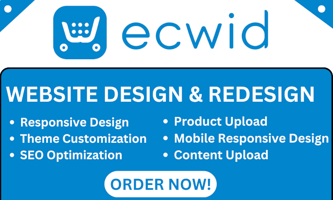 Gig Preview - Set up design redesign and develop your ecwid ecommerce store