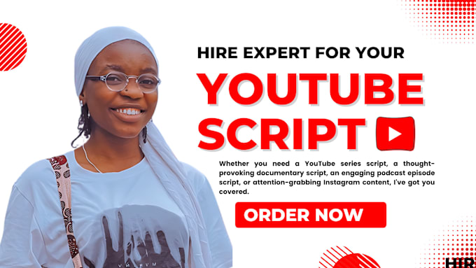 Gig Preview - Be your youtube scriptwriter, documentary script, podcast, instagram reels