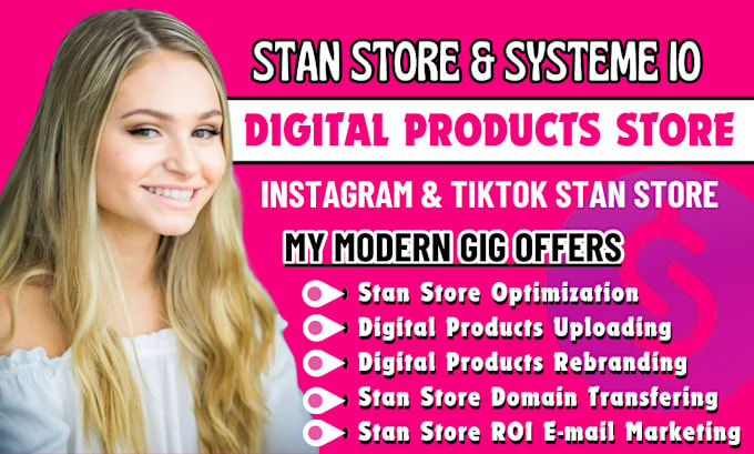 Gig Preview - Stan store, stan store marketing, etsy stan store, stan store design, beacons ai