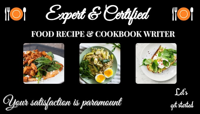 Gig Preview - Create amazing cookbook, food recipe, nutrition ebook