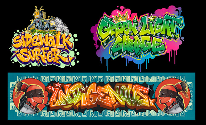 Gig Preview - Do cannabis logo design or illustration in graffiti style