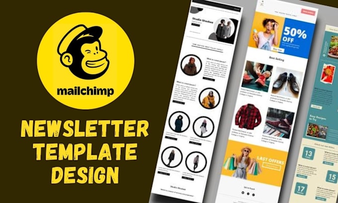 Gig Preview - Design editable mailchimp newsletter template, mailchimp email template