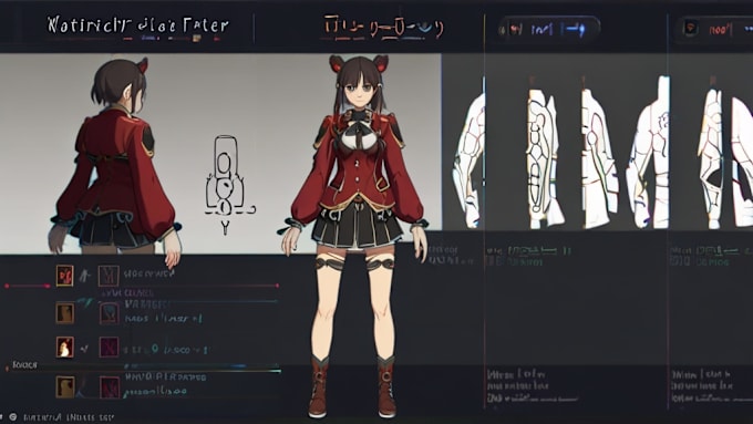 Gig Preview - Draw character turn around or character reference sheet of your vtuber model