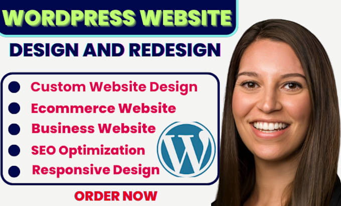 Gig Preview - Design wordpress website redesign wordpress develop wordpress landing page