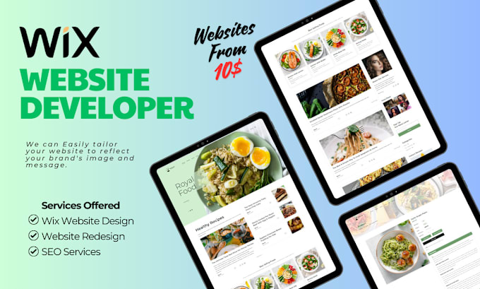 Gig Preview - Be your wix developer and design, customize, recreate your wix website