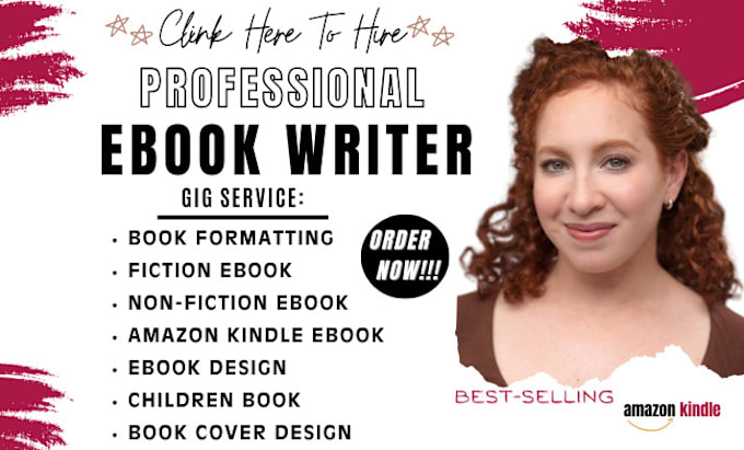 Gig Preview - Be your ghost book writer, book editor, ebook writer, fiction ghostwriter, kdp