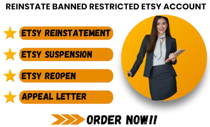 Bestseller - reinstate restricted etsy shop, etsy permanent suspension with appeal letter