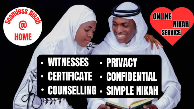 Gig Preview - Offer online nikah service audio and video