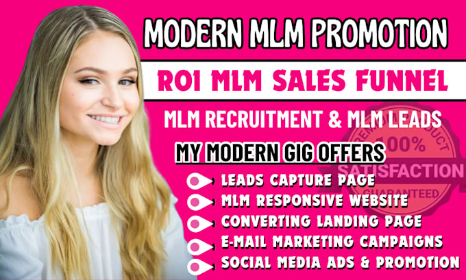 Gig Preview - Mlm sales funnel, mlm promotion, mlm recruitment sales funnel, mlm sales funnel