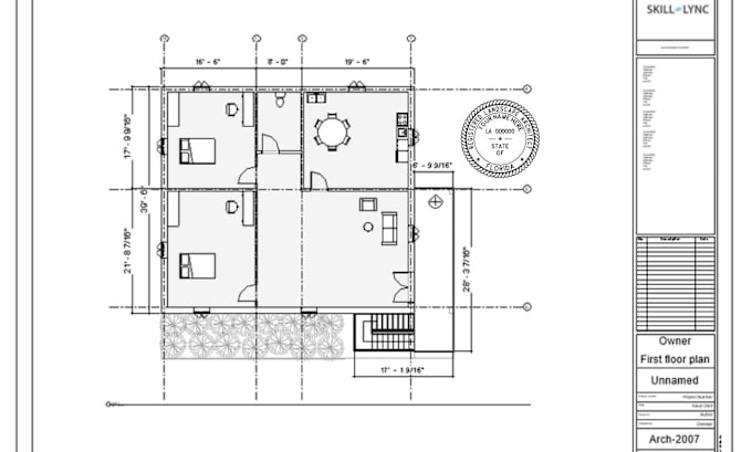 Gig Preview - Do house building architectural plan drawing floor plan review stamp seal permit