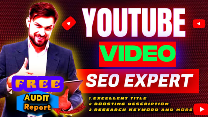 Gig Preview - Optimize youtube video and channel seo for top ranking