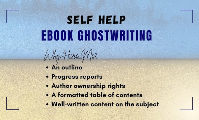 Gig Preview - Be your self help ebook ghostwriter, kindle book writing and non fiction ebook