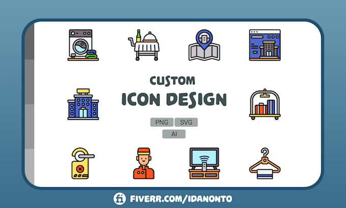 Gig Preview - Design unique custom icons for website or app in 24 hours