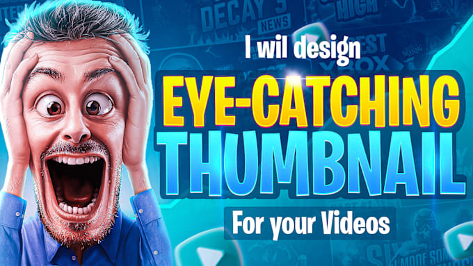 Gig Preview - Design an amazing, attractive, clickbait youtube thumbnail