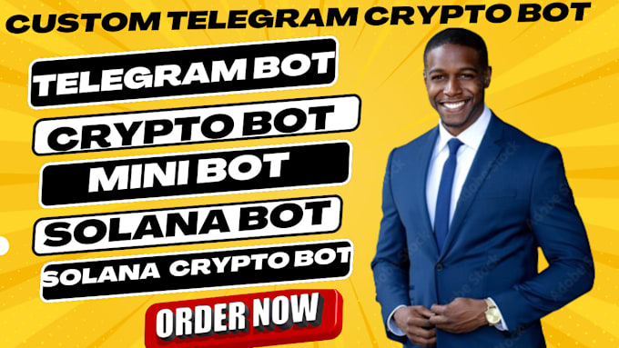 Gig Preview - Develop telegram bot, telegram crypto and mini bot, solana crypto bot