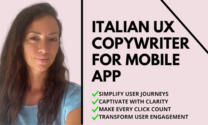 Gig Preview - Be your italian UX copywriter for mobile apps